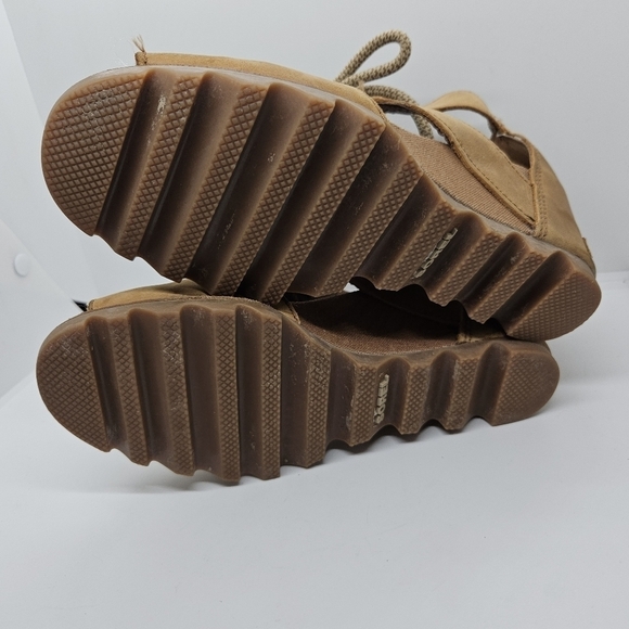 SOREL Joanie Lace Wedge Sandals light brown tan US 8 - Picture 7 of 13